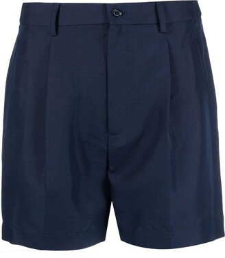 Pleated Silk Shorts