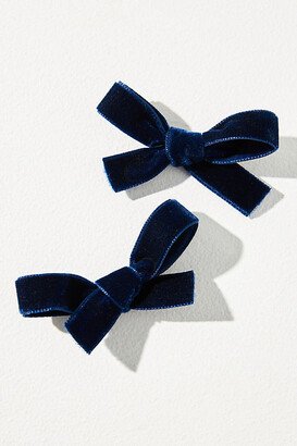 Room Shop Velvet Bow Hair Clips, Set of 2-AA