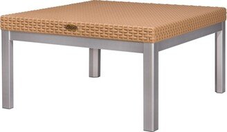 Lagoon Russ Resin All-Weather Coffee Table with Aluminum Legs