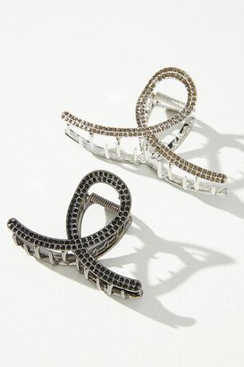 By Anthropologie Pavé Loop Squiggle Hair Claw Clips, Set of 2