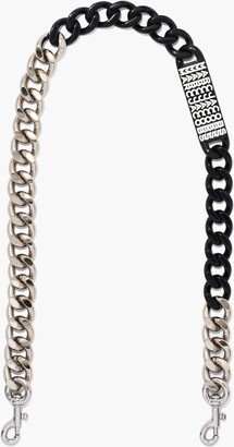 The Barcode Chain Shoulder Strap - Nickel/black