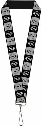 Buckle-Down Unisex-Adult's Lanyard-1.0-Steal Your Face Blocks Black/White-Gray/bla, Multicolor, One-Size (Multicolor) Findings