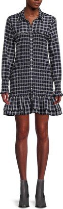 Kelsey Plaid Peplum Shirt Dress