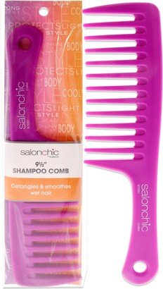 Detangler Shampoo Comb 9.5 - Bright Pink by SalonChic for Unisex - 1 Pc Comb