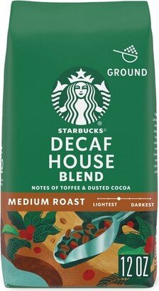 Medium Roast Decaf Ground Coffee — House Blend — 100% Arabica — 1 bag (12 oz.)
