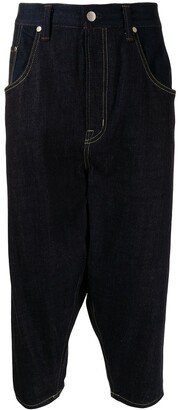 Cropped Drop Crotch Jeans