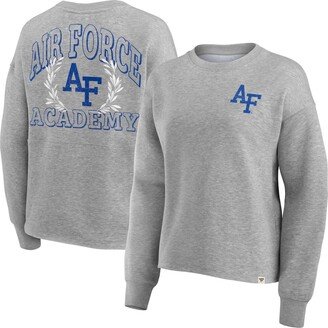 Women's Branded Heather Gray Air Force Falcons Ready Play Crew Pullover Sweatshirt