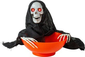 Northlight Animated Grim Reaper Halloween Candy Bowl, 10.5