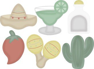 Fiesta Theme, Tequila, Maracas, Sombrero, Pepper, Margarita Cookie Cutters