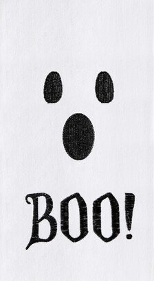 Boo Ghost Halloween Embroidered Flour Sack Dishtowel