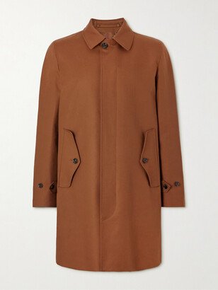 Clapham Logo-Embroidered Cotton-Gabardine Coat