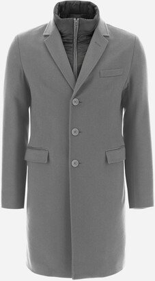 Cashmere Coat With Nylon Ultralight Bib-AA