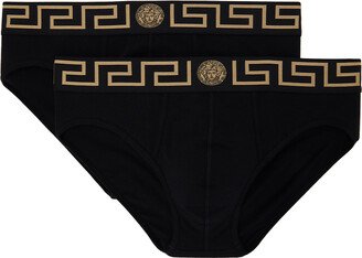 Two-Pack Black Greca Border Briefs