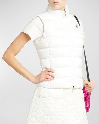 Ghany Shiny Quilted Puffer Vest