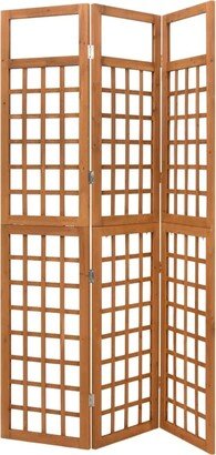 3-Panel Room Divider/Trellis Solid Fir Wood 47.6