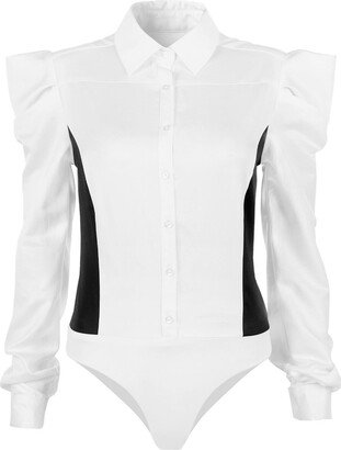 Victoria Rainer Bodysuit Blouse - White