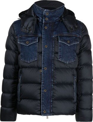 Denim-Trim Padded Jacket