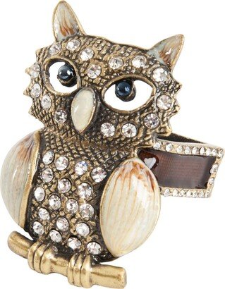 Saro Lifestyle Owl Napkin Ring, Set of 4