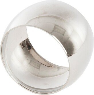 Saro Lifestyle Round Shape Napkin Ring (Set of 4), Silver