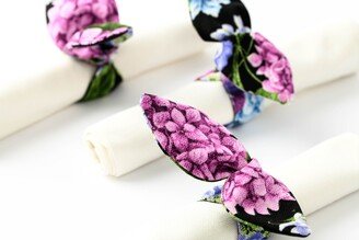 Napkin Ring, Fabric Cloth Holder, Cute Napkin Rings With Flowers, Floral Rings, Adjustable