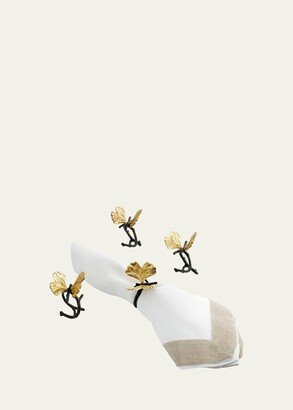 Butterfly Ginkgo Napkin Rings, Set of 4-AA