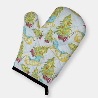 Christmas Tree and Sleigh Oven Mitt BB7486OVMT