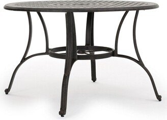 Alfresco Round Cast Aluminum Dining Table - Bronze