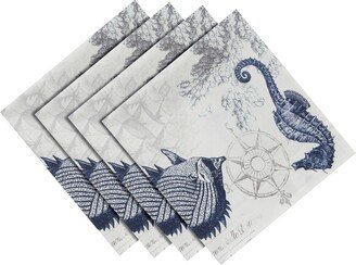 Seaside Postcard Napkin - Set of 4