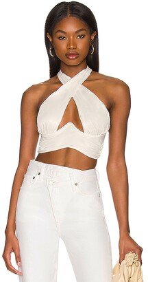 x REVOLVE Rana Cross Front Crop Top