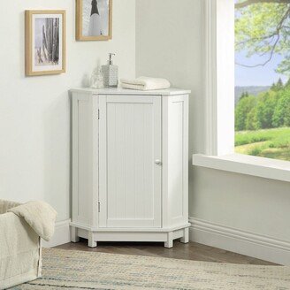 IGEMAN Cabinet Triangle Corner Storage Cabinet with Adjustable Shelf, Modern Style Mdf Board for Bathroom, Easy Assemble