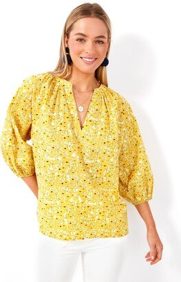 Hyacinth House Yellow Poppies Floral Blouse