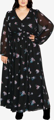 Trendy Plus Size Jemina V-neck Maxi Dress