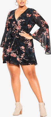 Trendy Plus Size Alicia Faux-Wrap Mini Dress