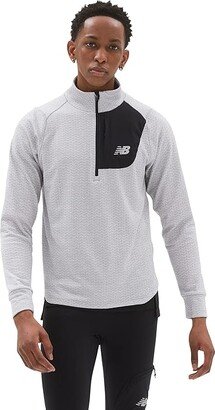 Heat Grid 1/2 Zip (Athletic Grey) Men's Clothing