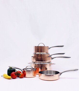 Vintage Collection 10 Piece Polished Copper Cookware Set
