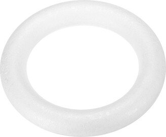 Unique Bargains 4.4 Inch Foam Wreath Forms Round Craft Rings for DIY Art Crafts Pack of 1 - White