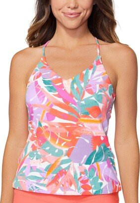 Juniors' Noumea Textured Tankini Top