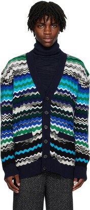 Blue Chevron Cardigan