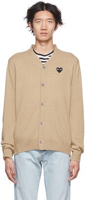 Beige Heart Cardigan