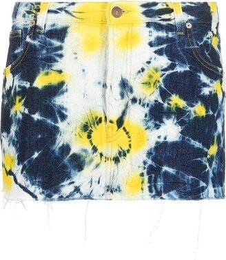 Tie Dye-Print Mini Skirt