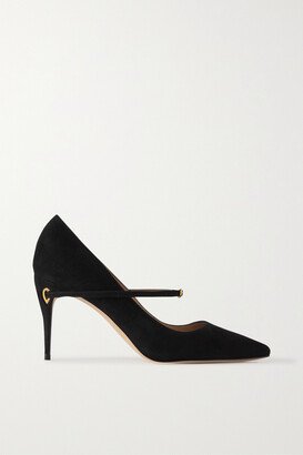 Lorenzo 85 Suede Pumps - Black