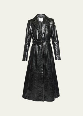 Embossed Leather Trench