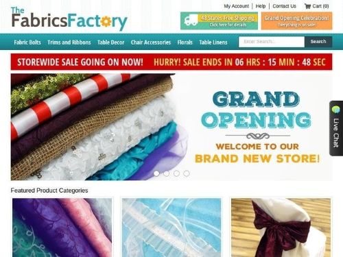 The Fabrics Factory Promo Codes & Coupons