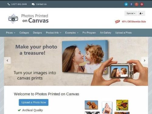 Photos Printed On Canvas Promo Codes & Coupons