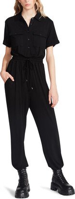 Nessi Womens Short Sleeves Cropped Jumpsuit