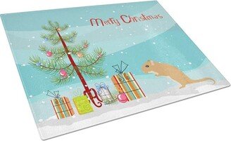 CK4461LCB Gerbil Mouse Merry Christmas Glass Cutting Board