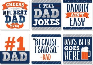 Big Dot Of Happiness Happy Father's Day - Funny We Love Dad Party Decor - Drink Coasters - Set of 6