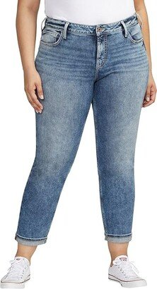 Plus Size Boyfriend Mid-Rise Slim Leg Jeans W27170AVR290 (Indigo) Women's Jeans