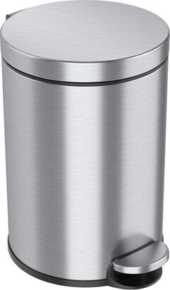 Step Pedal Bathroom Trash Can with AbsorbX Odor Filter and Removable Inner Bucket 3 Gallon Round Stainless Steel