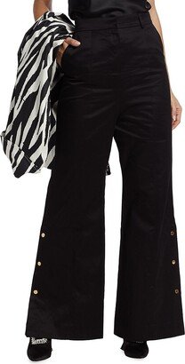 High Rise Fluted Cropped Pants